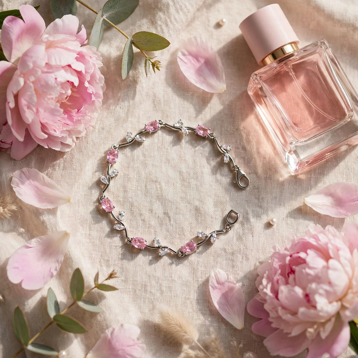 Rosé Blossom Crystal Bracelet