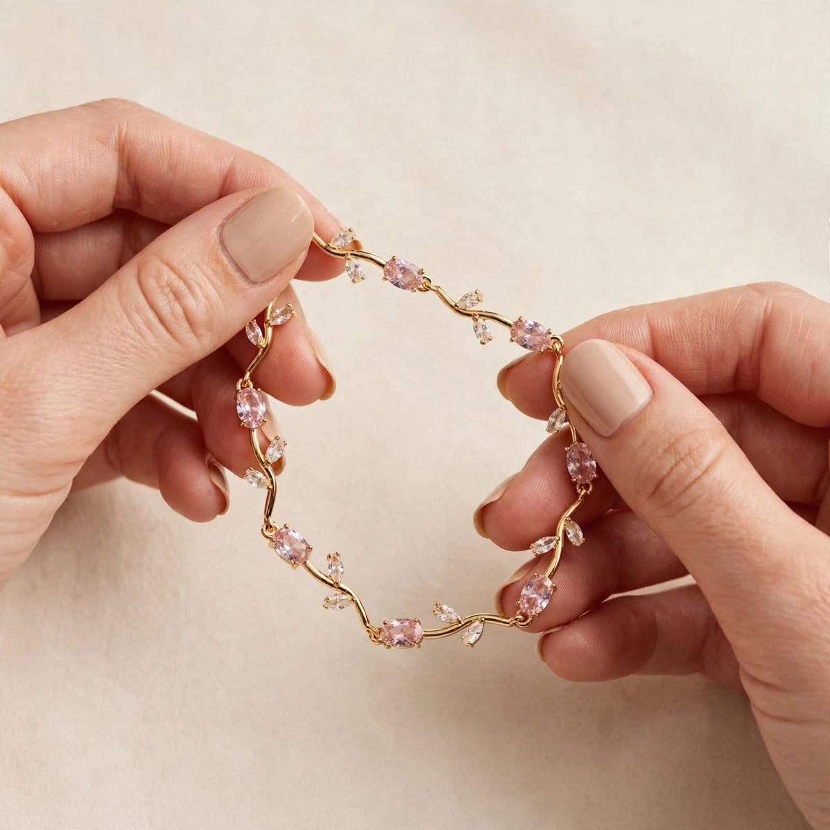 Rosé Vine Blossom Bracelet