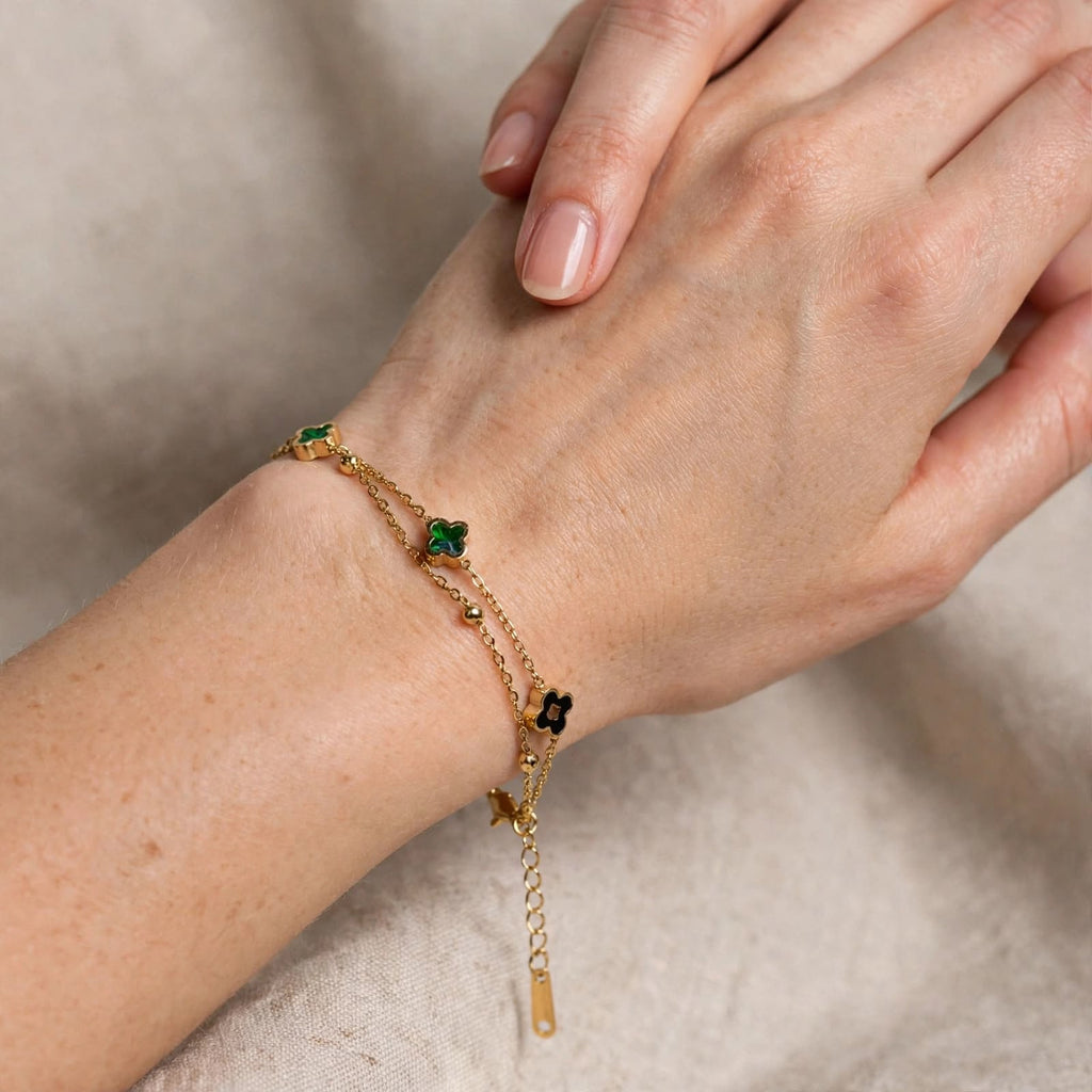 Emerald Clover Luxe Bracelet