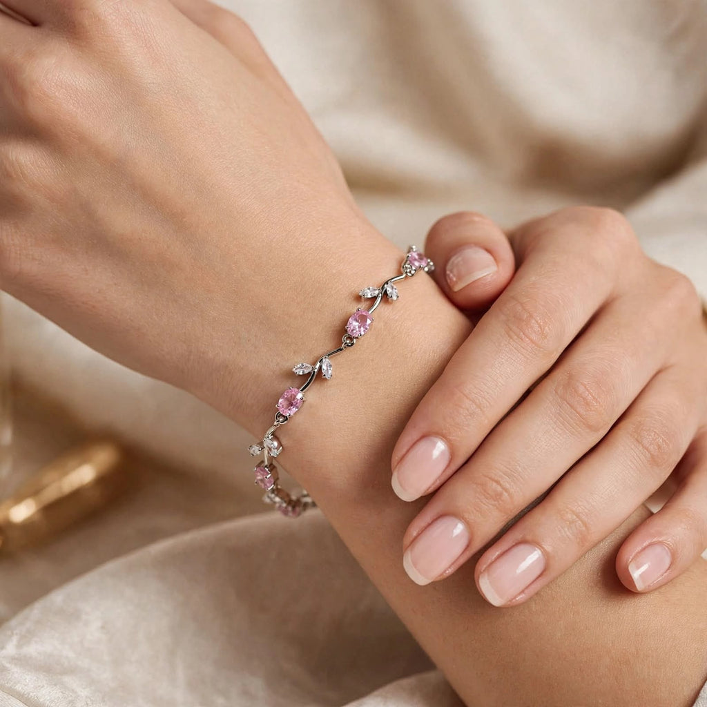 Rosé Blossom Crystal Bracelet