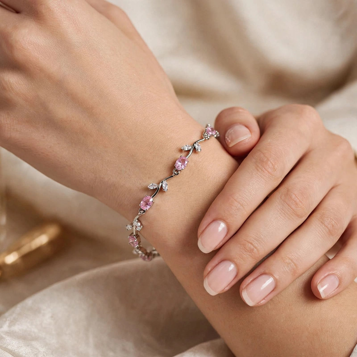 Rosé Blossom Crystal Bracelet