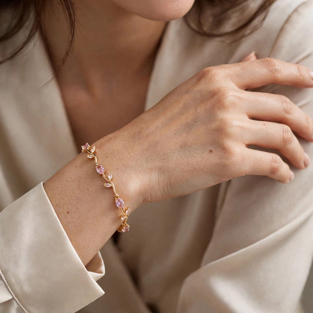 Rosé Vine Blossom Bracelet