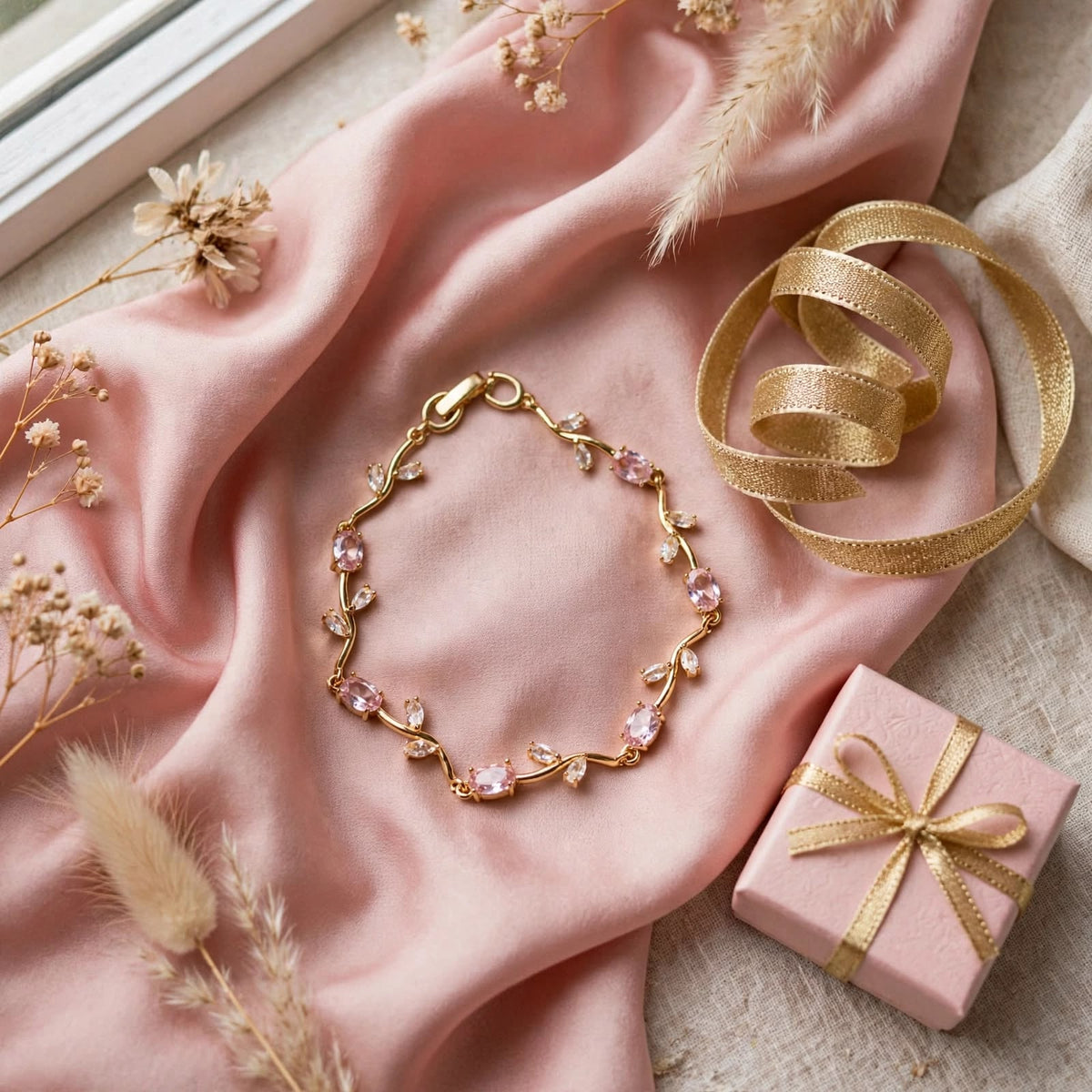 Rosé Vine Blossom Bracelet