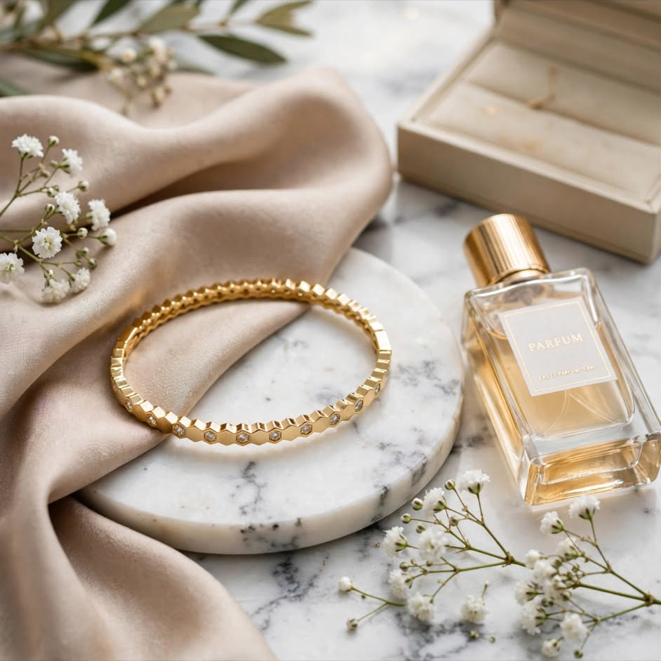 Golden Radiance Crystal Bracelet